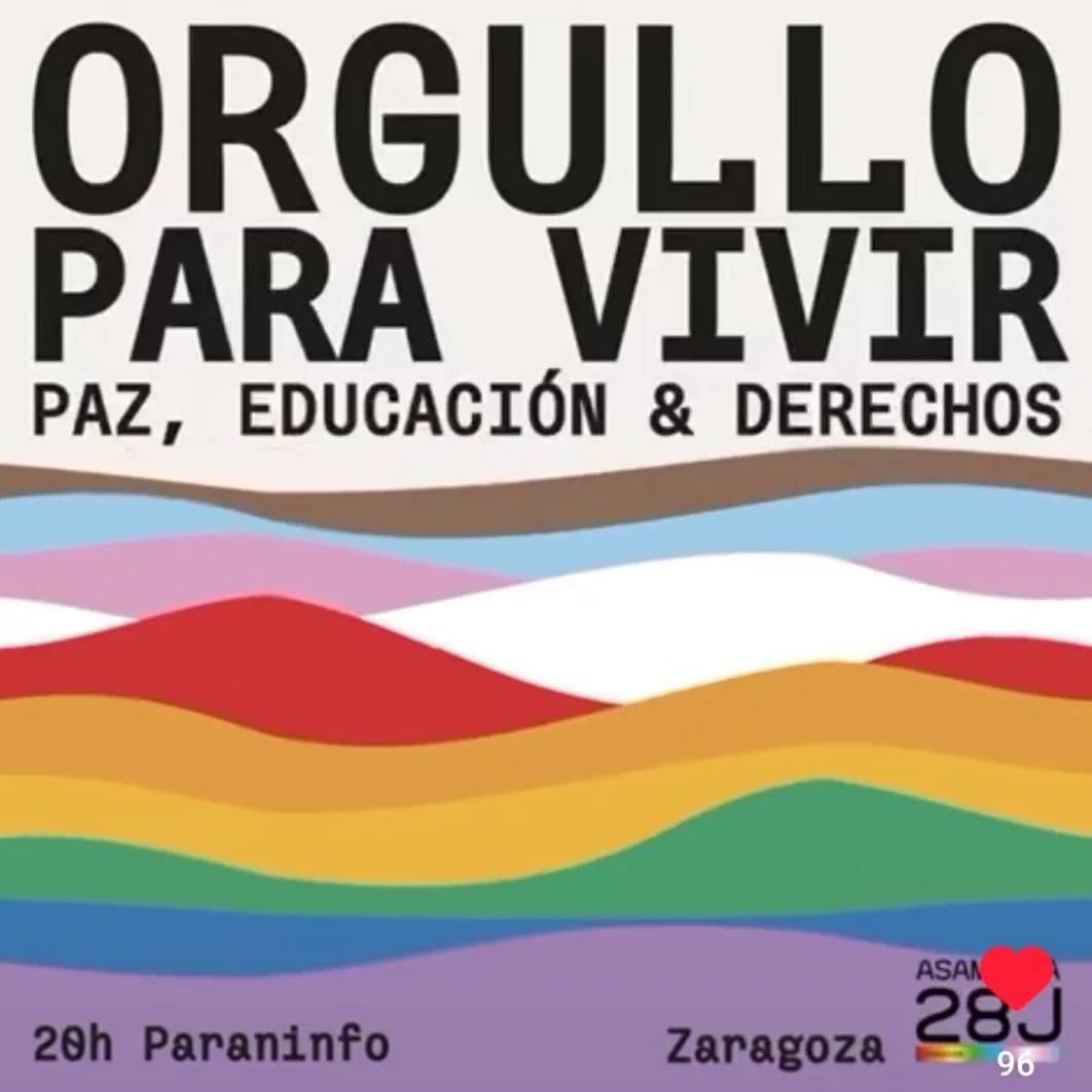 FscAragon's tweet photo. 🏳️‍🌈🏳️‍⚧️Orgullo de defender la libertad❣️

✊Orgullo de firmar el acuerdo para impulsar medidas contra la discriminación de personas #LGTBI+ en el ámbito laboral‼️

🕗Hoy a las 20:00 te esperamos en el paraninfo de la Universidad de Zaragoza.

#OrganizaTuOrgullo #28J https://t.co/zINT7qNuy9