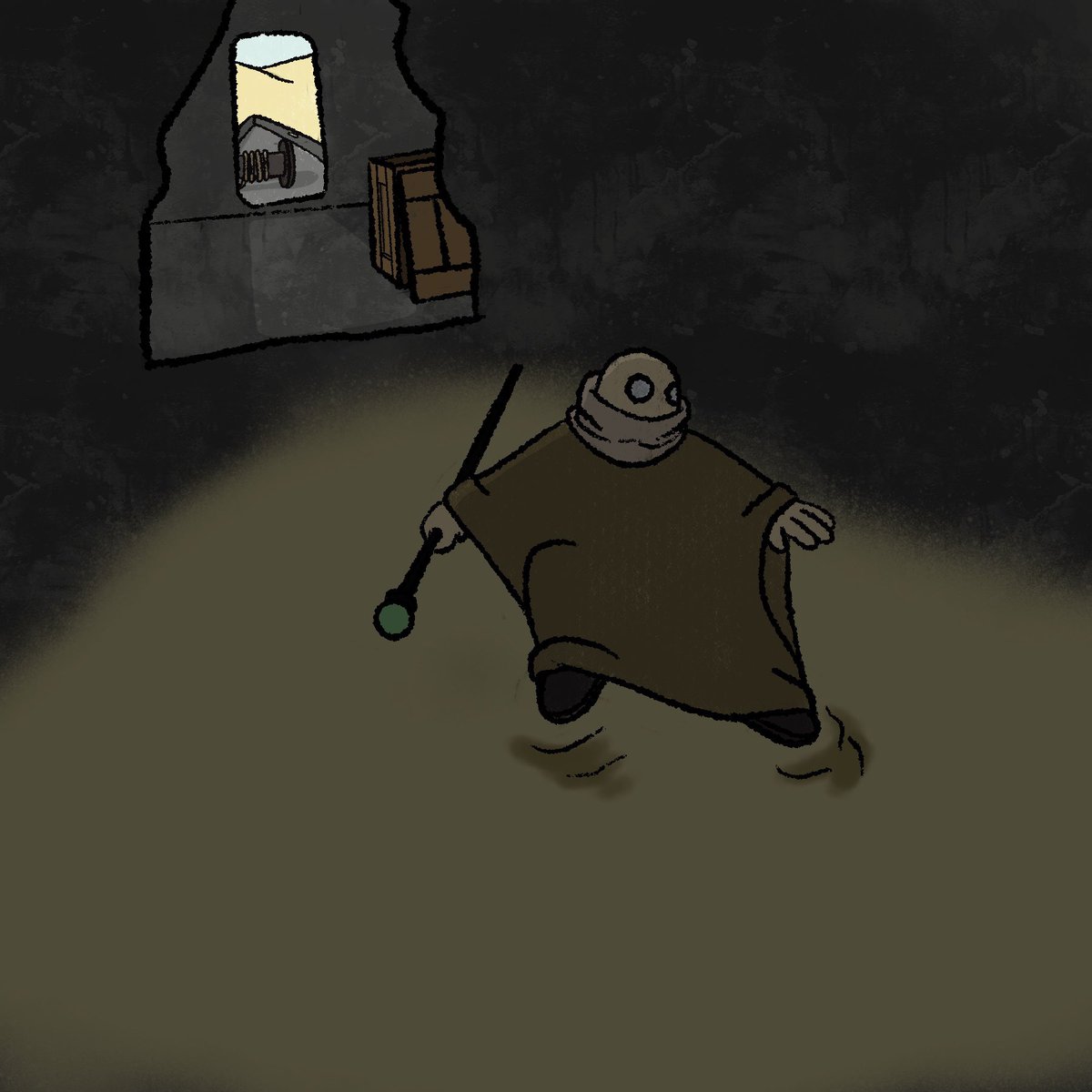 SotWcomic's tweet photo. #NoMad - 8 - light in the dark
Crack a glow stick like its a rave.
#webcomic #comic #drawing #art #procreate #procreateart #NoMadcomic #scribbleonthewall #scribbleonthewallcomic https://t.co/CgHmKWdzZw