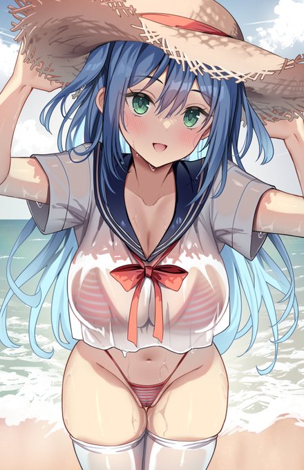 綾音ちゃんと海 