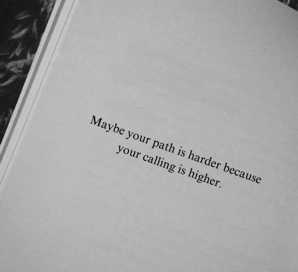 maybe your calling is higher