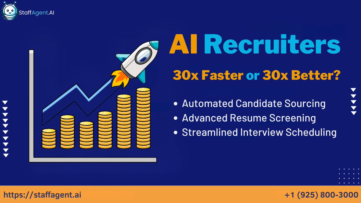 AI Recruiters - 30x Faster or 30x Better?🚀

🔹 Automated Candidate Sourcing
🔹 Advanced Resume Screening
🔹 Streamlined Interview Scheduling

Transform your hiring with StaffAgent.AI! 
Visit: staffagent.ai, to learn more.

#AIRecruitment #HRTech #FutureOfWork