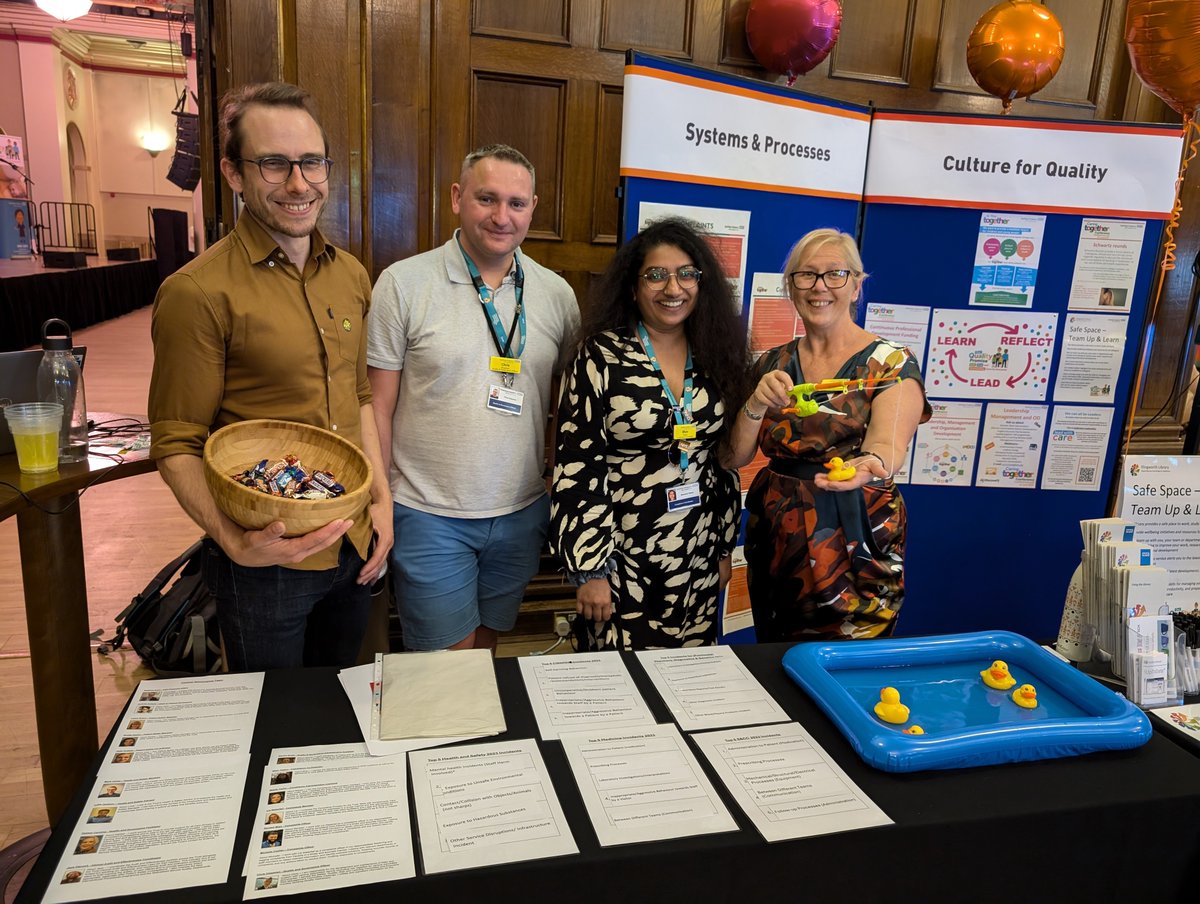 Late to the party after a week of end of year stuff but just wanted to say what a great event this year's Caring Together was. Pic is of the afternoon team on the clinical governance stall who strangely are standing in height order  @sheff