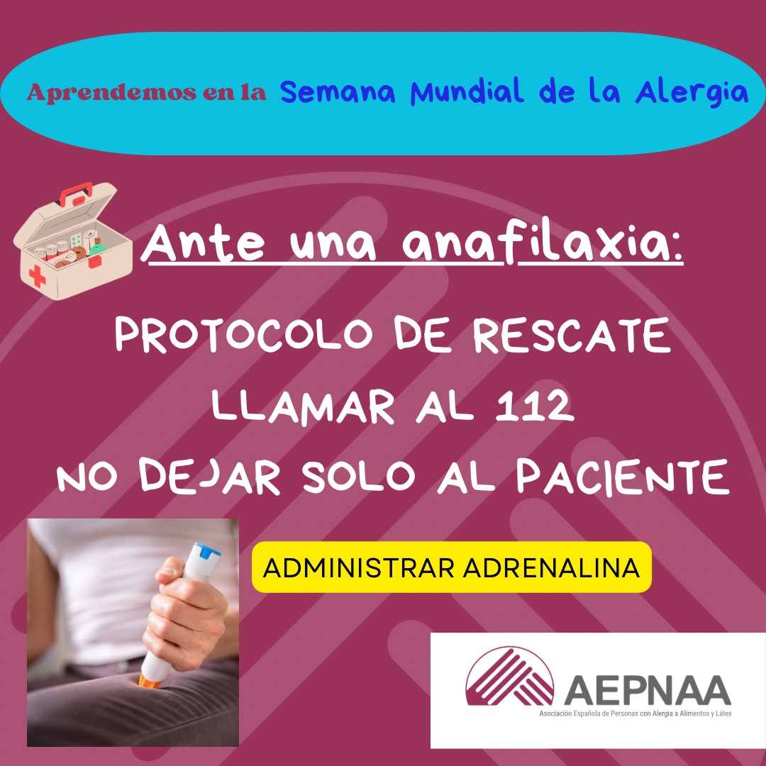 ¿Sabes qué es una anafilaxia y qué protocolo emplear en caso de que suceda? #SemanaMundialdelaAlergia