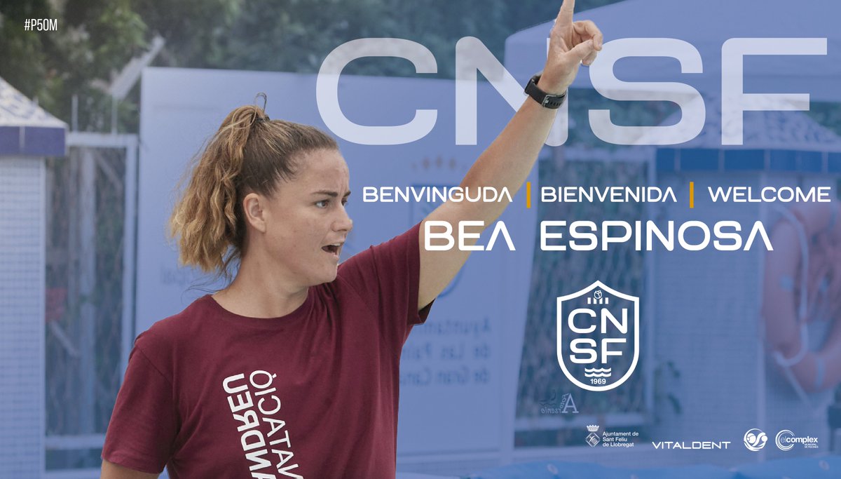 💥 NOVA INCORPORACIÓ💥

Provinent del CN Sant Andreu, amb una llarga trajectòria i experiència. Bea Espinosa arriba al CNSF per portar el #PrimerEquipFemení, #AbsolutFemeníB i #JuvenilFemení del Club!!

Benvinguda Bea! 🤩

#P50m
#somCNSF ⚪🔵