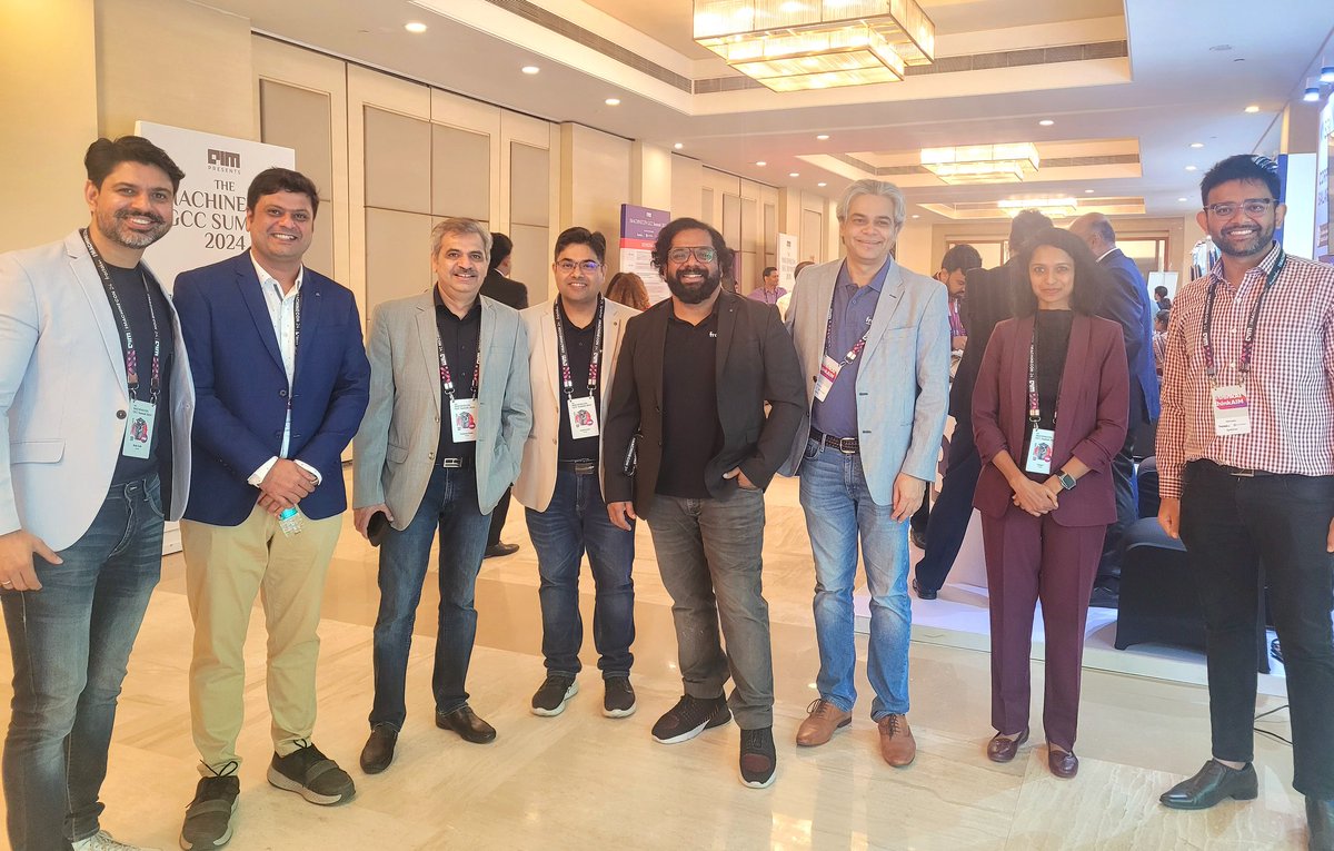 anishpadin's tweet image. At the #MachineCon #GCC Summit 2024, with the team. Platinum sponsor @fractalai ... great sessions, #learning, and #networking. @Analyticsindiam