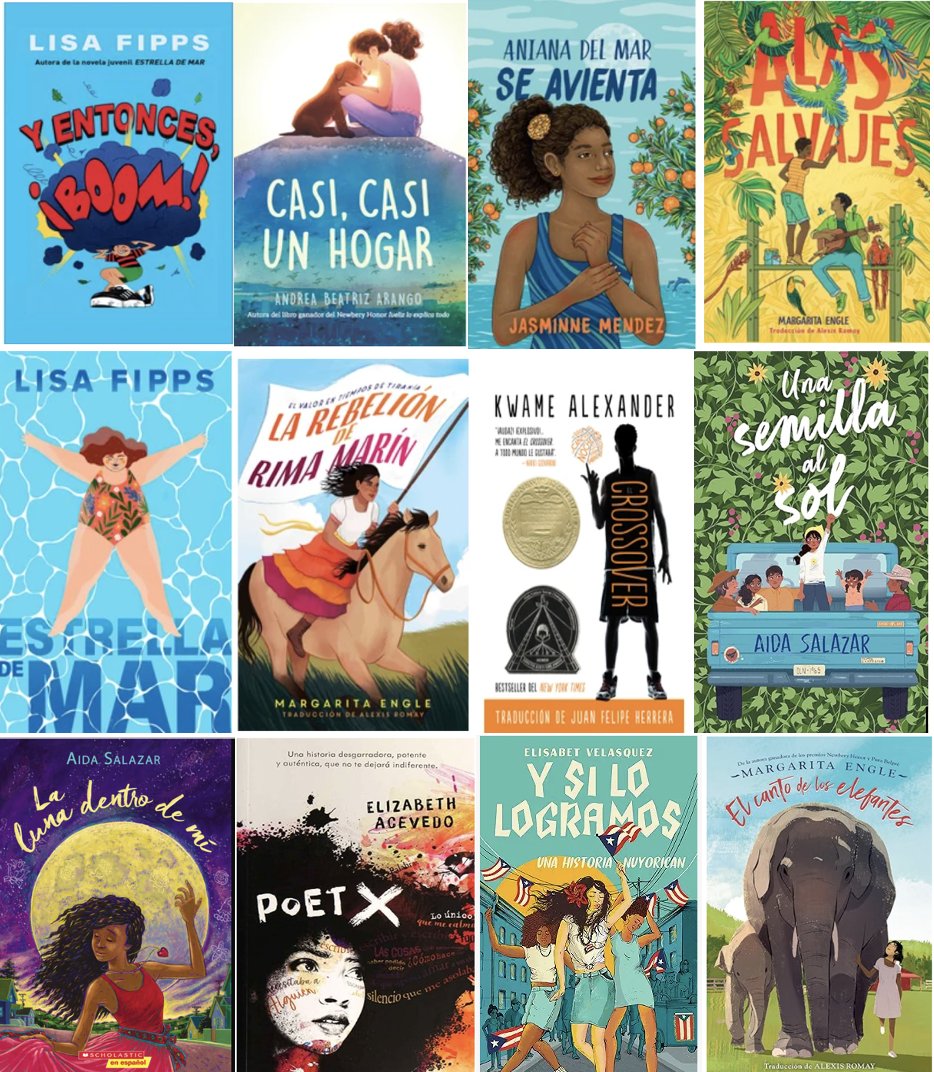 WesteLinda's tweet photo. Heads up #VerseNovel enthusiasts just some of the available #YA #Chns #VerseNovelsInTranslation (Spanish) @margaritapoet @kwamealexander @AuthorLisaFipps @jasminnemendez @aida_writes @acevedowrites Andrea Beatriz Arango &amp; ElisabetVelasquez https://t.co/sZEK8oQjtz