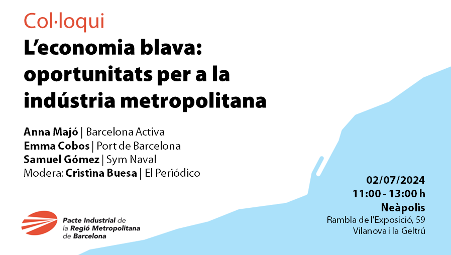 pacteindustrial's tweet photo. 🌊L'#EconomiaBlava ofereix oportunitats per generar #indústria #sostenible i #innovadora en construcció naval, activitats portuàries, pesca, transport, energia, infraestructures, recerca, etc., i crear #ocupació de qualitat.

🗓️En parlarem el proper 2/7

📝https://t.co/KTHHmIkvCS https://t.co/PbQ0HFMXfL