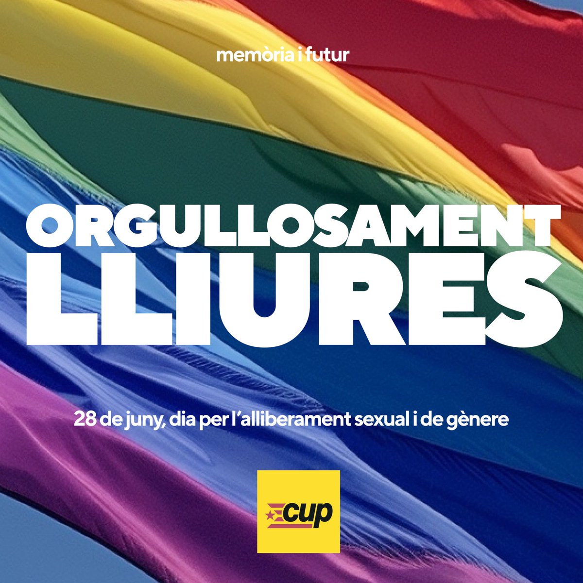 🏳️‍🌈Davant l'ofensiva reaccionaria que estem patint, reivindiquem orgullosament lliures el #28J, dia per l'alliberament sexual i de gènere🏳️‍⚧️