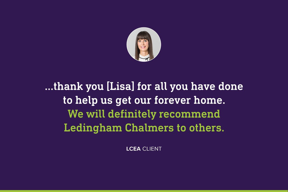 Ending the week on a high — the latest testimonial we’re sharing is for Lisa Farmery, an accredited paralegal in our estate agency team. Great work!