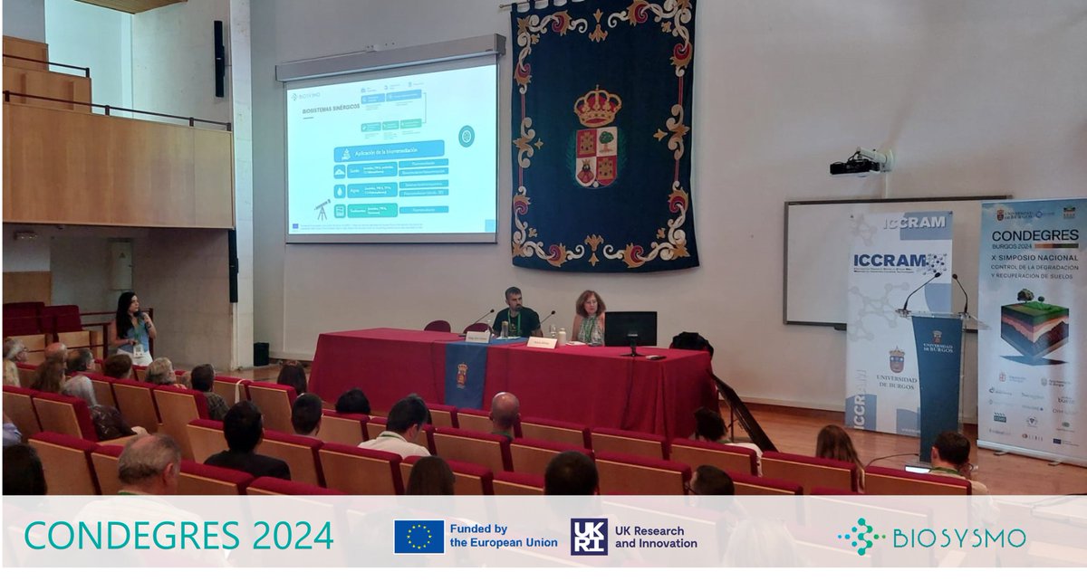 🏅Have a peak view from #CONDEGRES24, organised by University of Burgos, 24-27 June, in Burgos!

🌿Marta Franco de Benito from <a href="/idener/">idener</a> showcased <a href="/BIOSYSMO/">BIOSYSMO Project</a> Project's advancements!

Check out the dissemination corner and the BIOSYSMO material.
#BIOSYSMO #SYMBIOREM #Soil