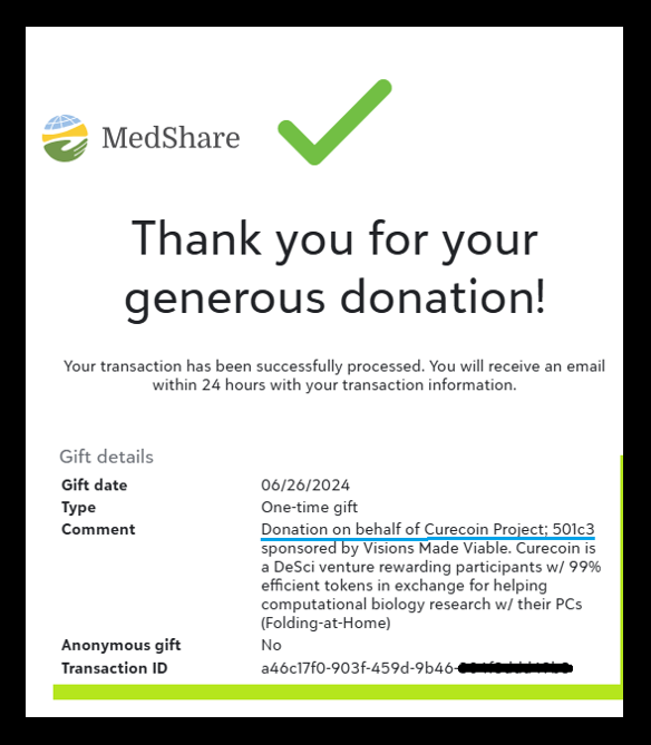 The CureCoin Project tweet media