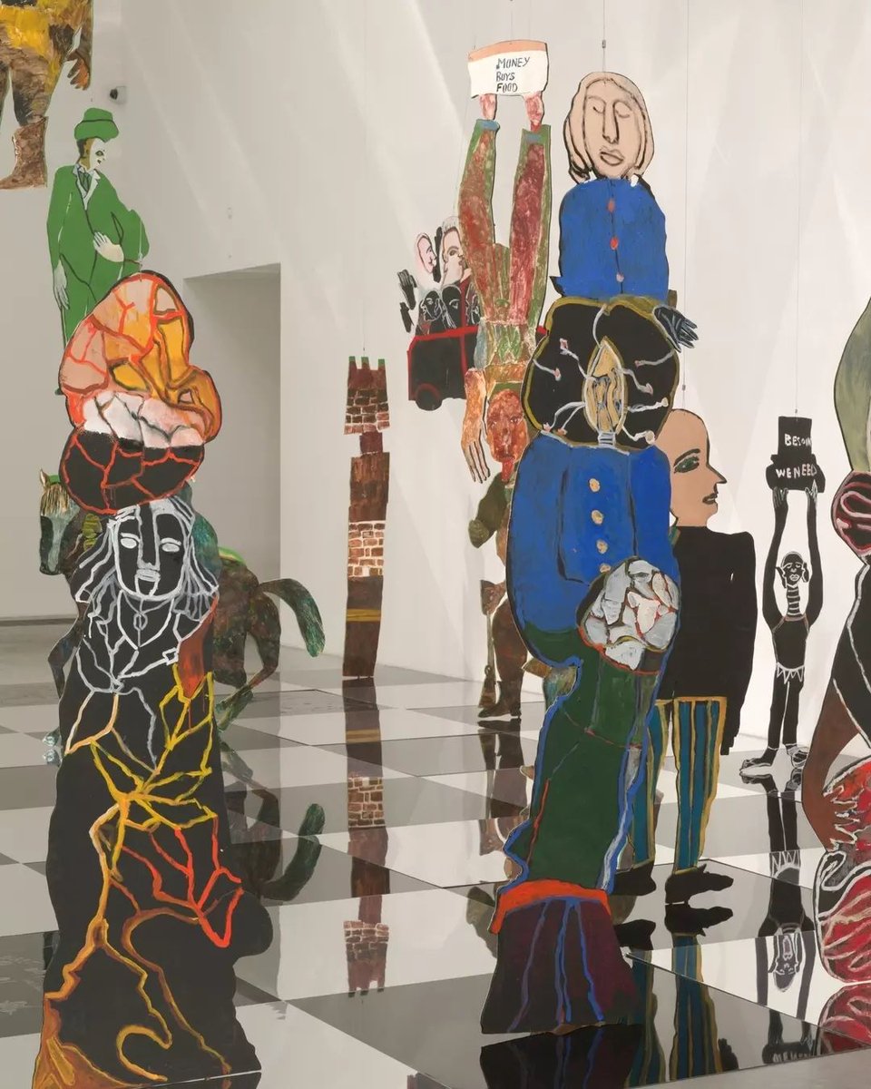 Tate's tweet image. ‘A chess game is very interesting because it deals with strategy. It also deals with music, with poetry and the development of thought.’ - #AnnaBoghiguian ♟️

Our #WorkOfTheWeek is Boghiguian’s installation, Institution vs The Mass. Find out more ➡️ bit.ly/3zo4lYj