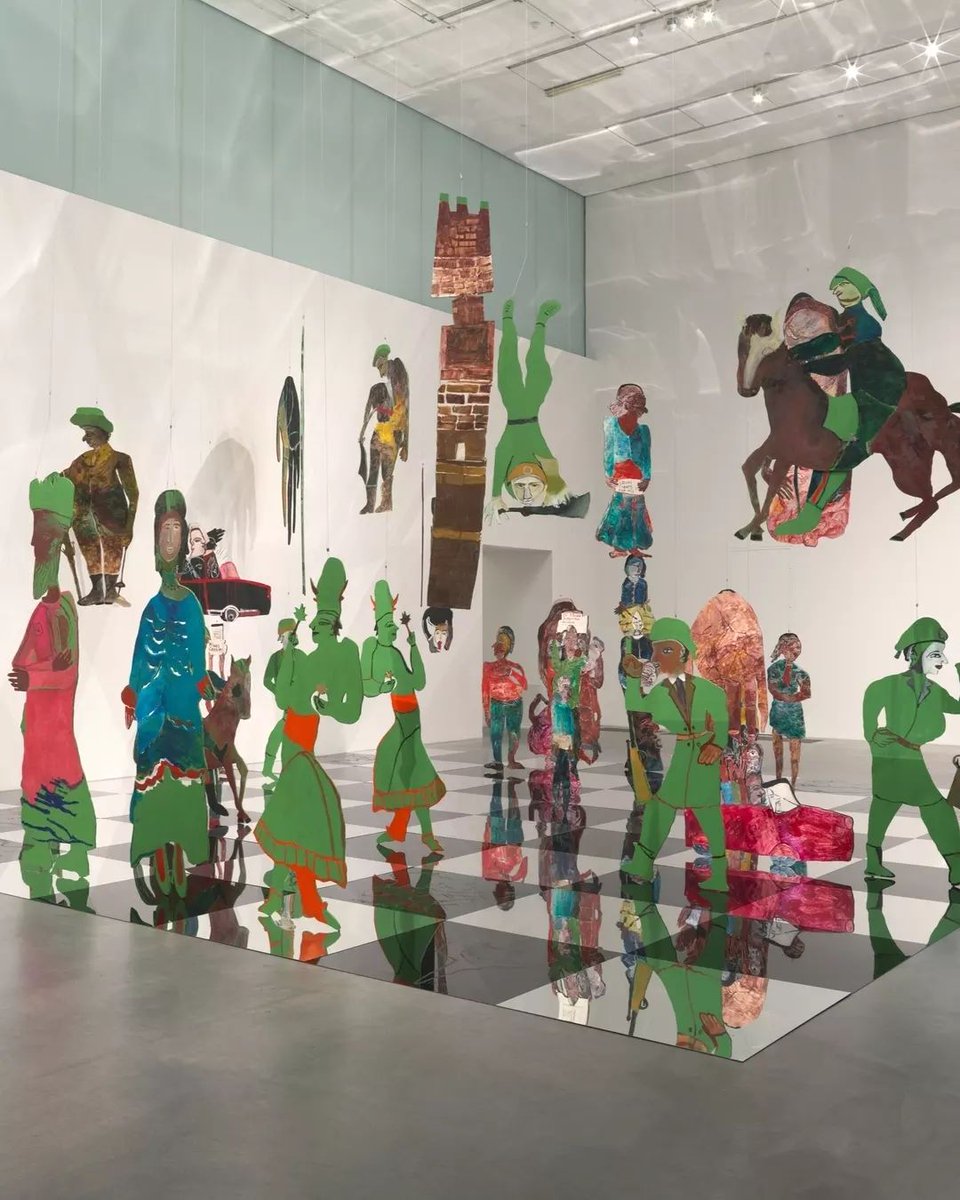 Tate's tweet image. ‘A chess game is very interesting because it deals with strategy. It also deals with music, with poetry and the development of thought.’ - #AnnaBoghiguian ♟️

Our #WorkOfTheWeek is Boghiguian’s installation, Institution vs The Mass. Find out more ➡️ bit.ly/3zo4lYj