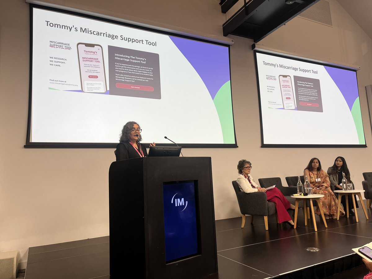 Our amazing <a href="/tommys/">Tommy's</a> midwife Amina speaking about all our support tools and information at #samhc24 <a href="/irwinmitchell/">Irwin Mitchell</a>
on the Breaking the Taboo – Baby Loss in South Asian Communities Panel.