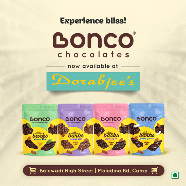 BoncoChocolates's tweet photo. Bonco Chocolates are now available at Dorabjee's!
Indulge yourself in the real flavors and treat yourself to a world of chocolate bliss. Visit Dorabjee's today and discover your new favorite.
#Bonco #BoncoChocolates #FeelBon #Chocolate #Barks #ChocolateBarks #mint https://t.co/uvMe7DX93V