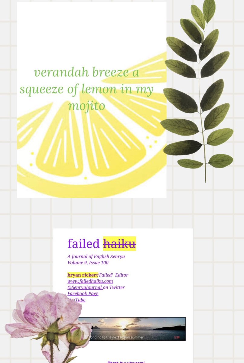 Thrilled to be in the centenary issue of <a href="/SenryuJournal/">Failed Haiku</a> . Thanks Bryan Rickert for the acceptance.