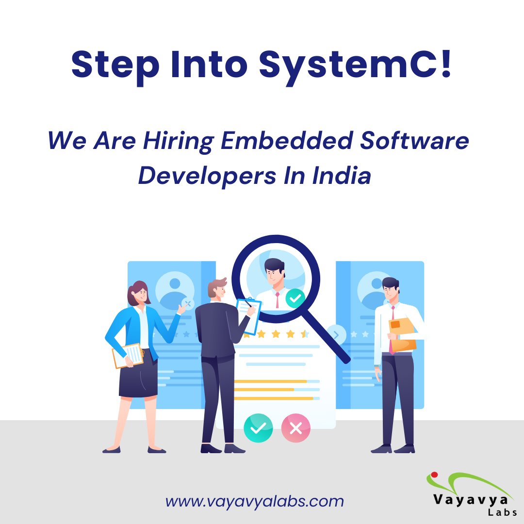 vayavya's tweet image. Excited about hashtag#embedded systems?

We are hiring embedded software developers in India to work on exciting SystemC projects. Apply: vayavyalabs.com/system-c-job-o…

#SoftwareDevelopers #SystemC #EmbeddedSoftware #Developer #Programming #BangaloreJobs #Hiring #Belagavi #PuneJobs