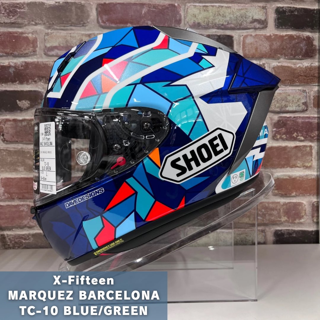 x-Fifteen.マルケス、バルセロナ SHOEI「X-Fifteen マルケス バルセロナ」登場！ MotoGPライダー