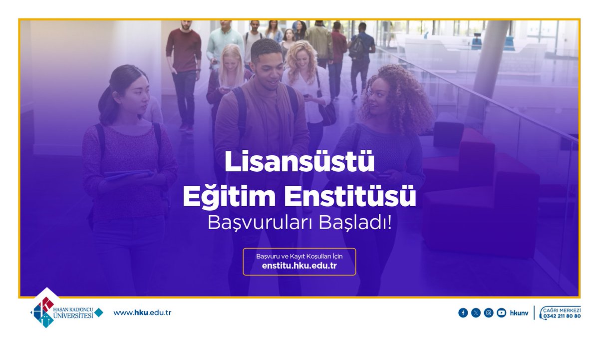 Geleceğe Adım Atmak İçin Şimdi Sıra Sizde! 🚀🎓

2024-2025 Güz Dönemi Yüksek Lisans ve Doktora Programlarımız için Başvurular Başladı! 👩‍🎓👨‍🎓📈 ✏️ 📖

Detaylı Bilgi için Tıklayınız:
⏬👇⏬

enstitu.hku.edu.tr/ilanlar/24-25-…

#hkunv #HasanKalyoncuÜniversitesi #YüksekLisans #Doktora