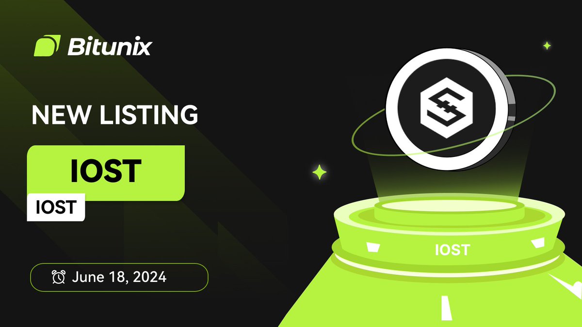 BitunixOfficial's tweet photo. New Listing - $IOST @IOST_Official 🎊
$IOST USDT-M perpetual futures is now available in #Bitunix!
◾ IOST is a decentralized blockchain network based on the “Proof of Believability” consensus algorithm.
➡️ Start trading IOST/USDT:
https://t.co/7DKRgc9kmB https://t.co/F2W2yuZKIf