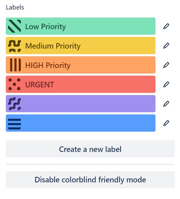 MWasayI's tweet photo. 🎨 When @trello said 'color-blind friendly,' I thought they were launching a new line of sunglasses! 😎 

Turns out, they're making life easier with patterned labels that even my confused-with-red-and-green eyes can handle. Bravo, Trello! 🌈 https://t.co/RvA4DH1LMd