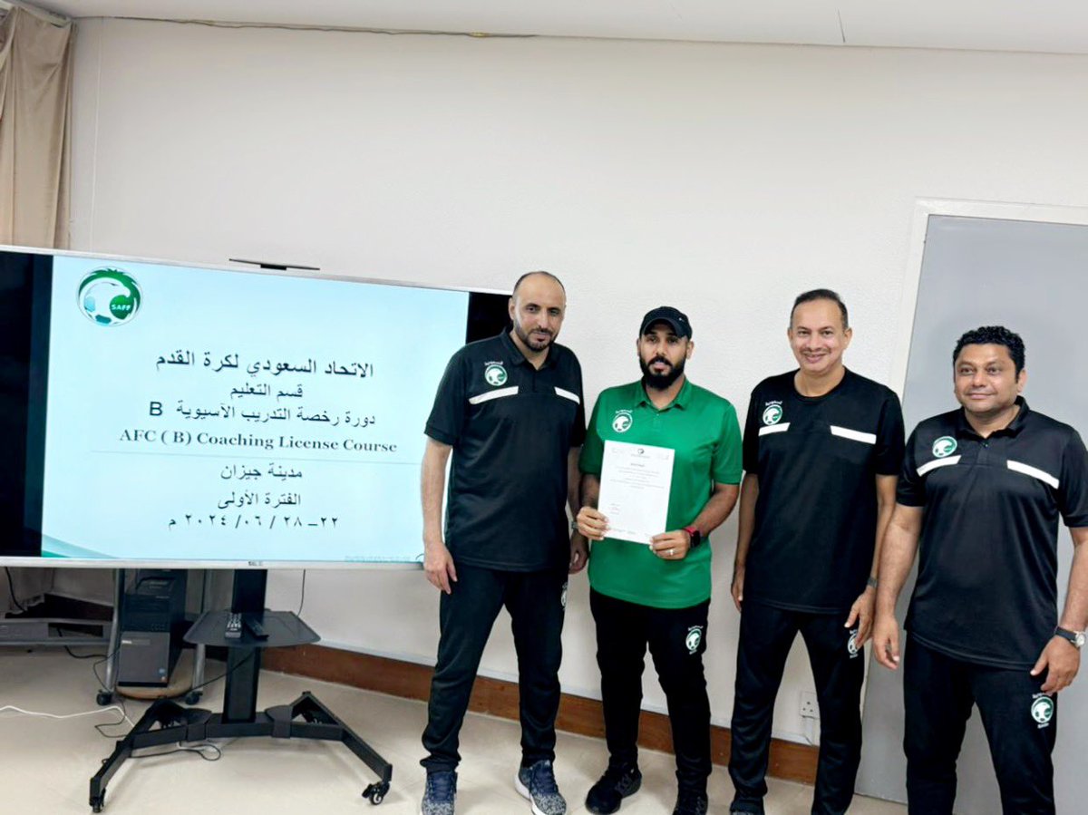 الحمدلله انتهينا من الفترة الأولى  للرخصة B الفنية الآسيوية🌹