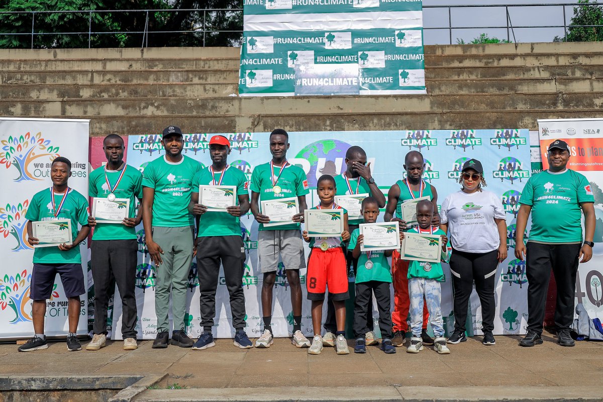 tree_adoptionug's tweet photo. The achievements of the #Run4Climate are collective achievements for Uganda's environment🌳🌳 as a whole. As @tree_adoptionug , we shall remain committed to fostering the cause for #climateaction. We thank all participants and look forward to seeing an even bigger turnup in 2025! https://t.co/vILSLWHydr