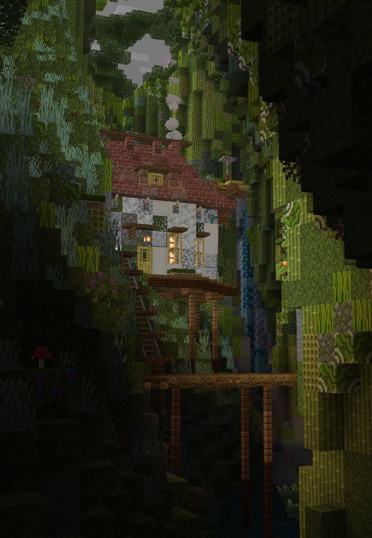 繁茂した洞窟の家
#Minecraft
