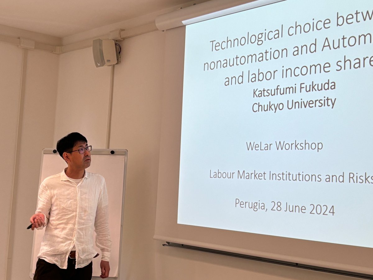 WeLaR (@projectwelar) on Twitter photo First session of the WeLaR workshop on innovation & labour features presentations by Kenta Ikeuchi <a href="/RIETIenglish/">RIETI</a> on innovative capital & rent-sharing; <a href="/semvn/">❀</a> (<a href="/HIVA_KULeuven/">HIVA - KU Leuven</a>) on bargaining models & work quality and <a href="/KatsufumiFukuda/">katsufumi fukuda</a> (Chukyo University) on AI & the labour share. First session of the WeLaR workshop on innovation & labour features presentations by Kenta Ikeuchi <a href="/RIETIenglish/">RIETI</a> on innovative capital & rent-sharing; <a href="/semvn/">❀</a> (<a href="/HIVA_KULeuven/">HIVA - KU Leuven</a>) on bargaining models & work quality and <a href="/KatsufumiFukuda/">katsufumi fukuda</a> (Chukyo University) on AI & the labour share.
