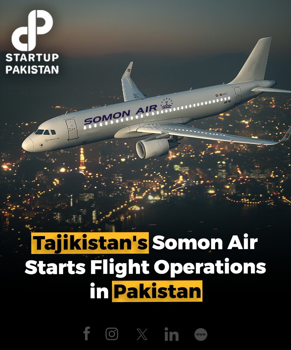 PakStartup's tweet photo. Somon Air inaugurates direct flights between Dushanbe and Islamabad, marking a significant boost for tourism and travel efficiency.
#SomonAir #FlightInauguration #Dushanbe #Islamabad #TourismBoost https://t.co/hrjHS1FqBo