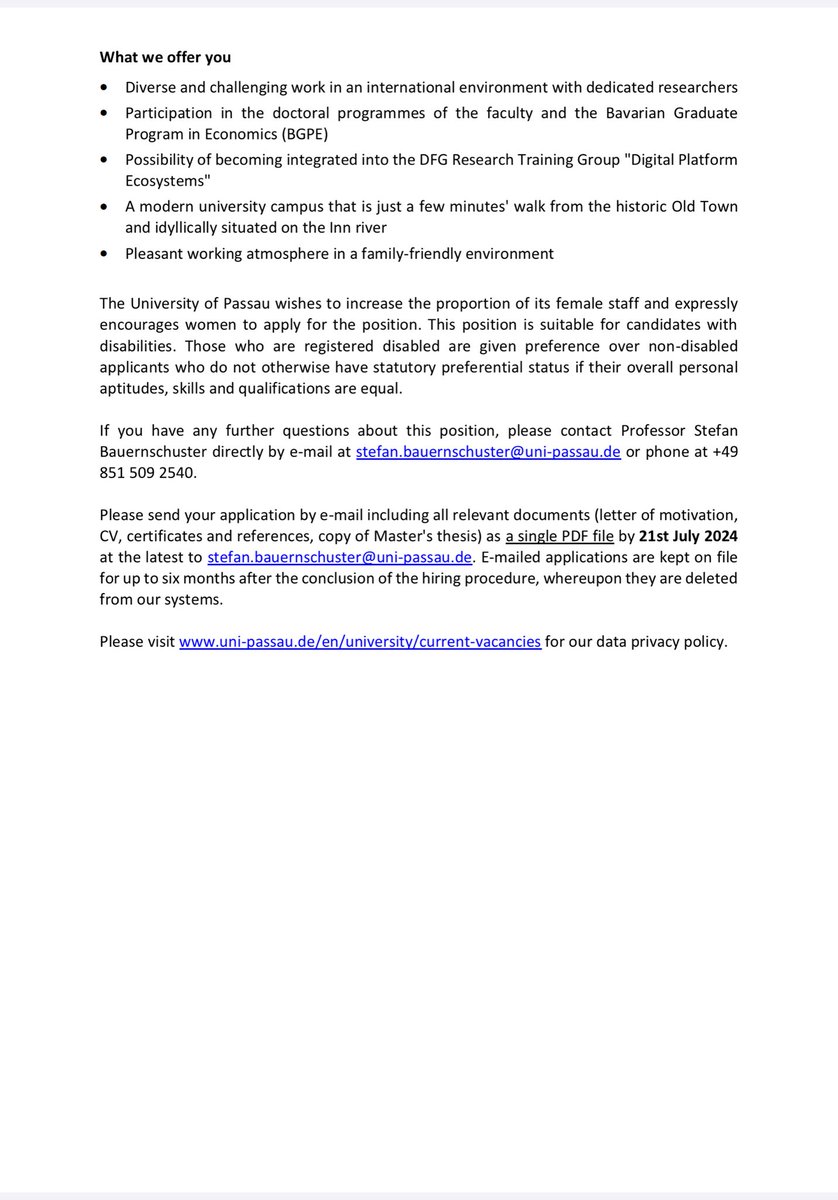 Come and join us! 
You have a keen interest in applied micro, in policy relevant questions in health/ labor/ population/ public econ? Shortly finished your doctoral or master studies (or just about to do so)?
We are looking forward to your application (3y, possible extension)!