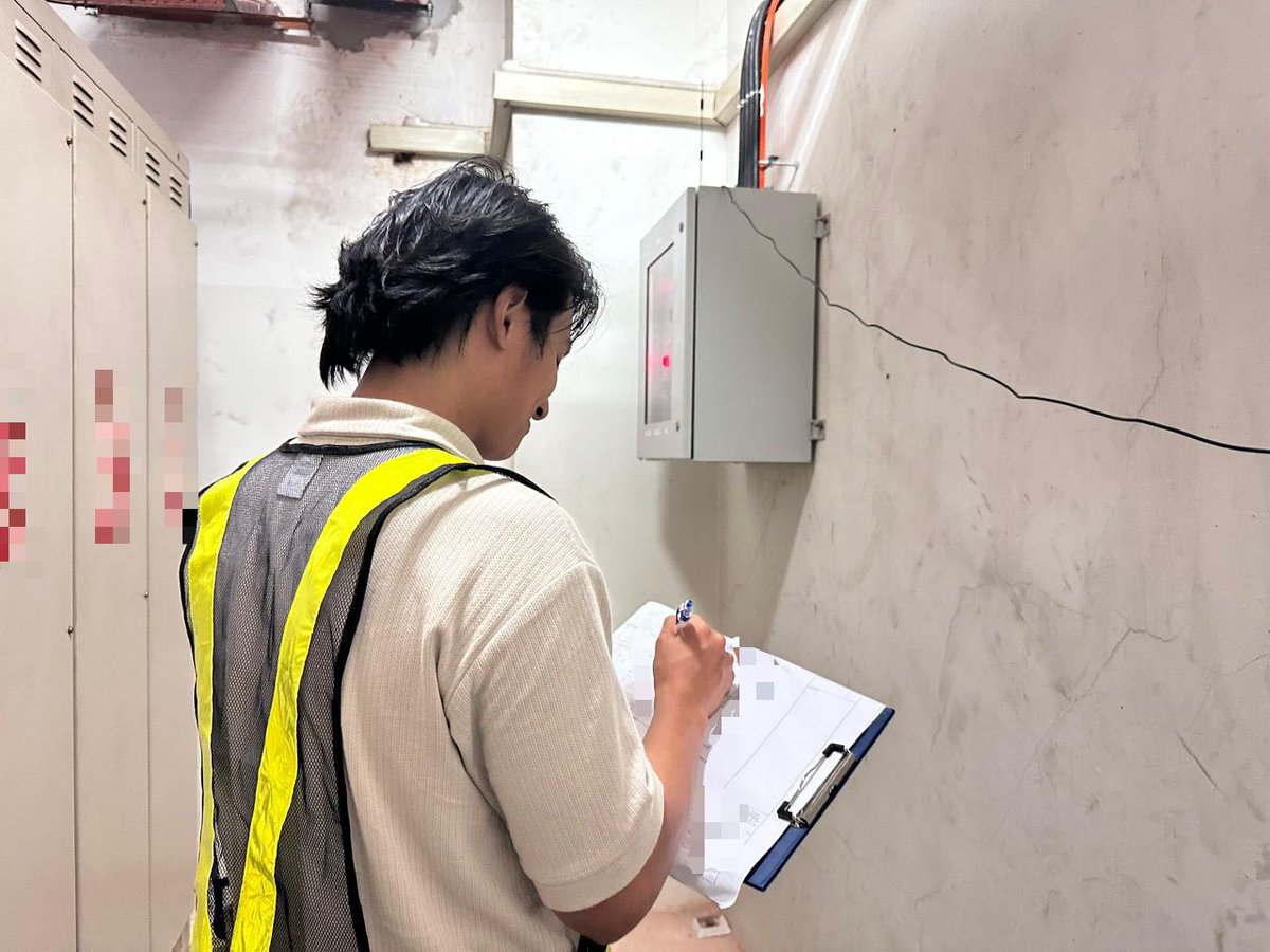 🦺 Conducted building inspection for commercial high-rise building at ...