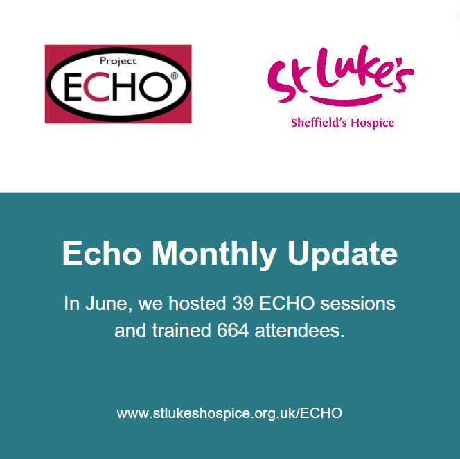 ProjectECHO_SLH's tweet image. We have another amazing #ECHO monthly update for June, we are looking forward to seeing more attendees next month. #AllTeachAllLearn #MovingKnowledgeNotPeople