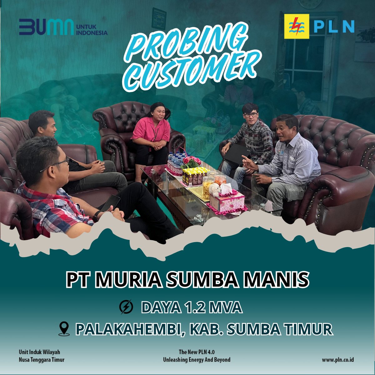 pln_ntt's tweet image. Hai Electrizen,

#UP3 Sumba
PT PLN UP3 Sumba sangat bersemangat atas kegiatan probing customer untuk melayani pelanggan dalam Permohonan Pasang Baru oleh PT Muria Sumba Manis di Palakahembi, Sumba Timur. Dengan kebutuhan daya ultimate..