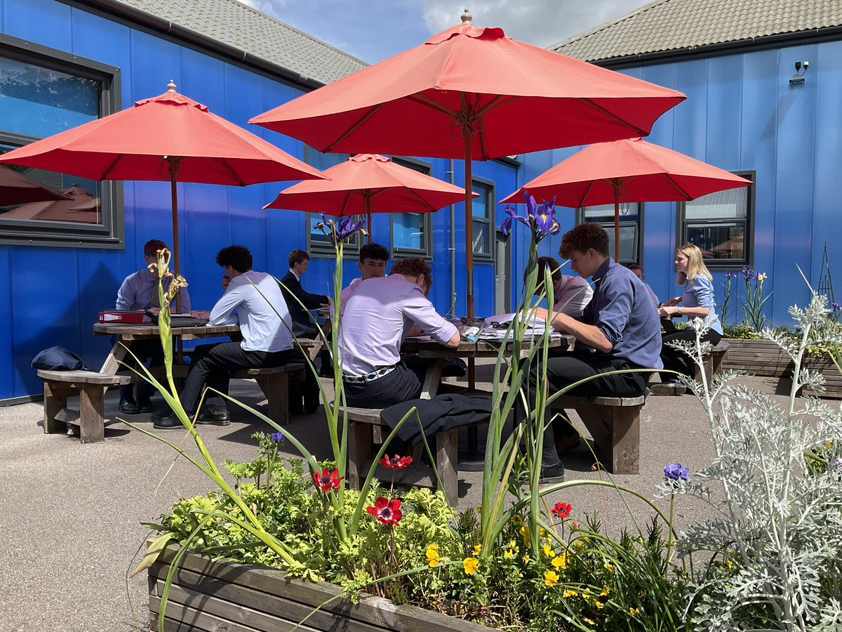 #PangCollYear13 spent their last revision lesson in our outdoor classroom.  We miss you already!  Can't wait for you to be back next week for Founder's Day! #PangCollScience