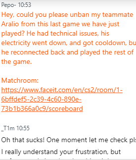 How is this possible? My electricity turned off and turned on afterwards and I connected to the game literally 1 SECOND after I was banned for leaving the game??? <a href="/FACEIT/">FACEIT</a> <a href="/FACEITcs/">FACEIT CS2</a> <a href="/FACEIT_Darwin/">FACEIT Darwin</a>