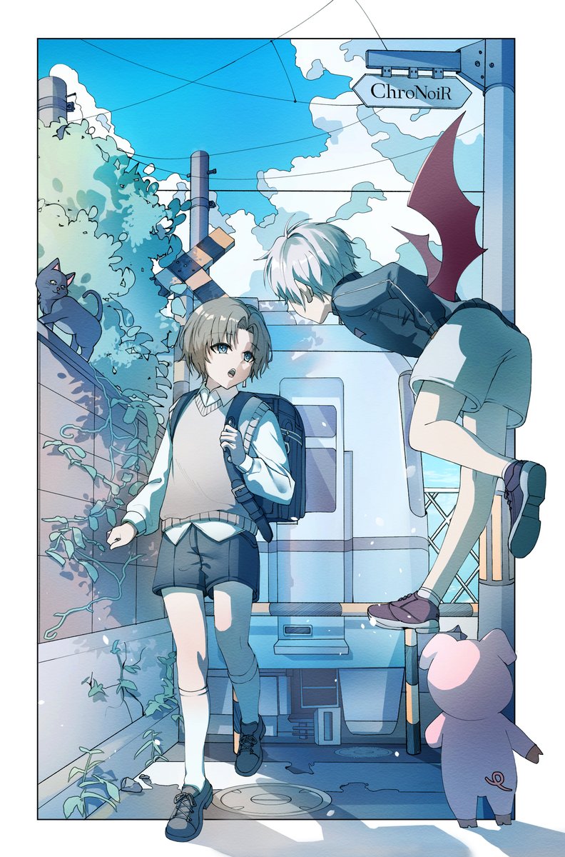 「おはよう。」
#ChroNoiR #くろのあとりえ #KuzuArt #かな絵