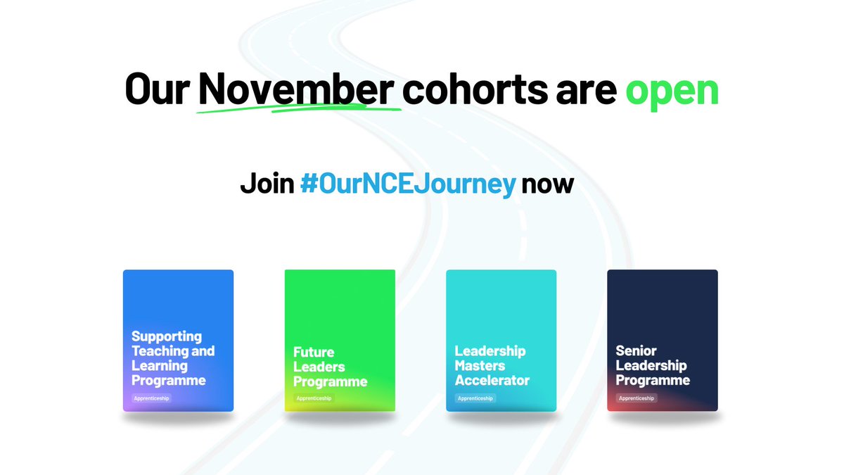 TheNCE_'s tweet photo. We're accepting registrations of interest for our November cohorts now!

Get your name down to start your very own #OurNCEJourney  - you won't regret it. 

⬇️

https://t.co/i3GrYF25G2 https://t.co/hYyMy37opK