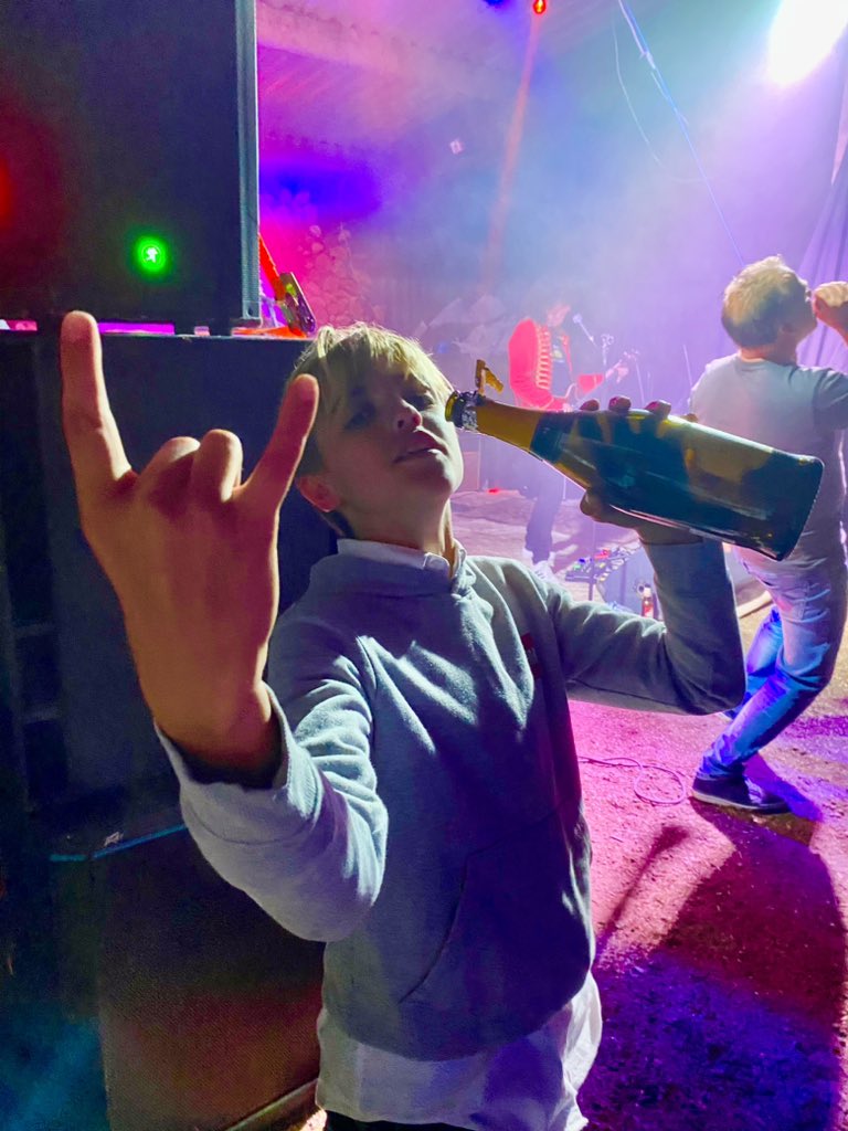 _Queenesque's tweet image. A few pictures from a private festival we played. Saturday 25th May.
We had young Matthew join us for a few songs on guitar.
And we shared a 'dressing room' with a sheep.
What's not to like?!