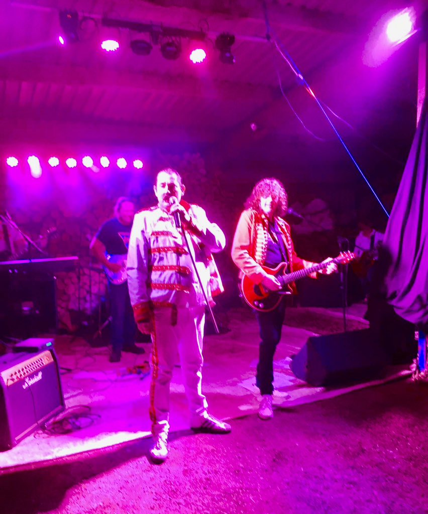 _Queenesque's tweet image. A few pictures from a private festival we played. Saturday 25th May.
We had young Matthew join us for a few songs on guitar.
And we shared a 'dressing room' with a sheep.
What's not to like?!