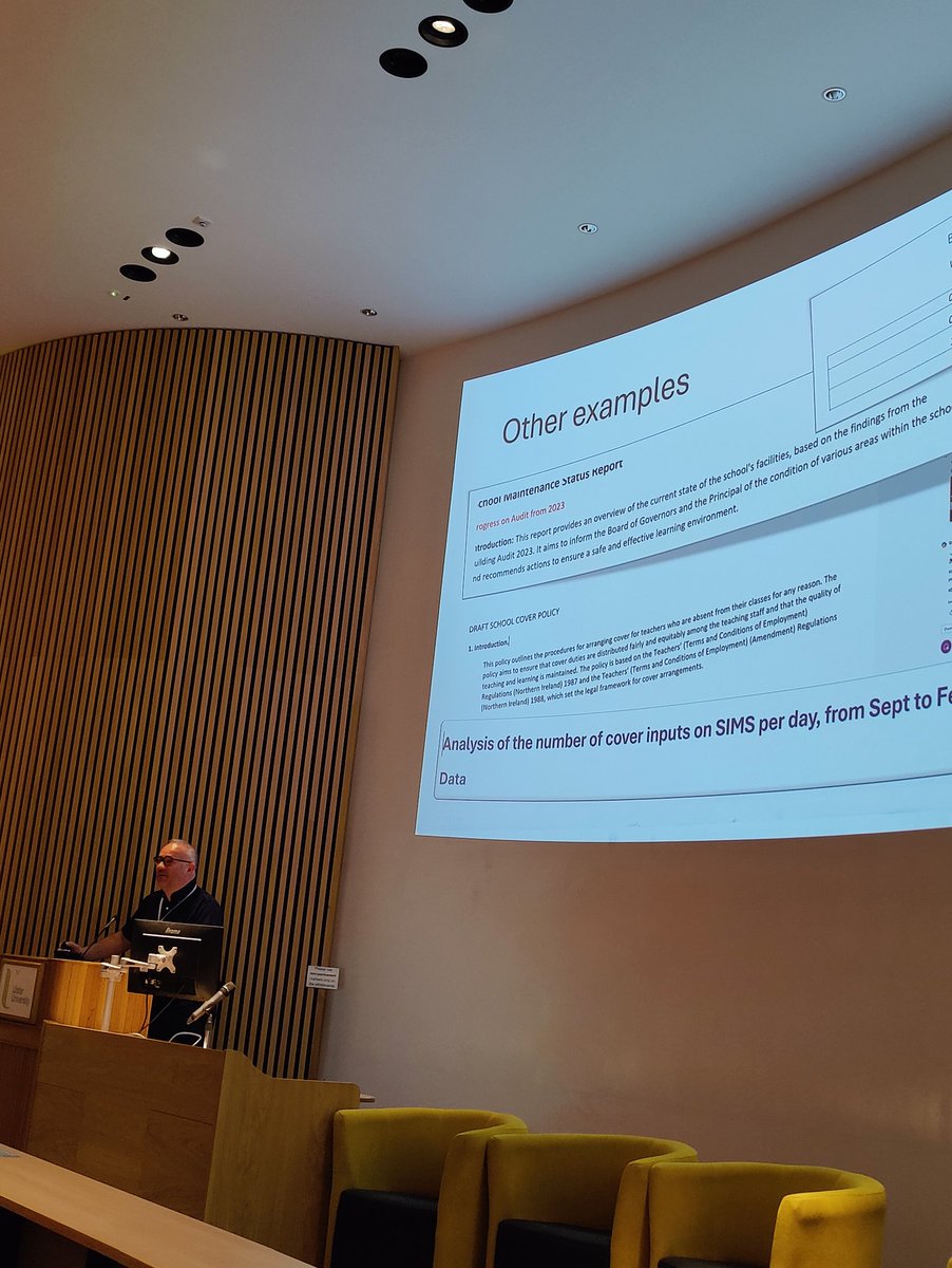 Day 3 GenAIEdu conference...Practical Use of Microsoft Copilot AI in Education Admin and Teaching and Learning from Darren Currie (St Joseph’s School) <a href="/GenAiEdu/">genaiedu</a> <a href="/UlsterUni/">Ulster University</a>
<a href="/UlsterCompEng/">Ulster Uni SCEIS</a>