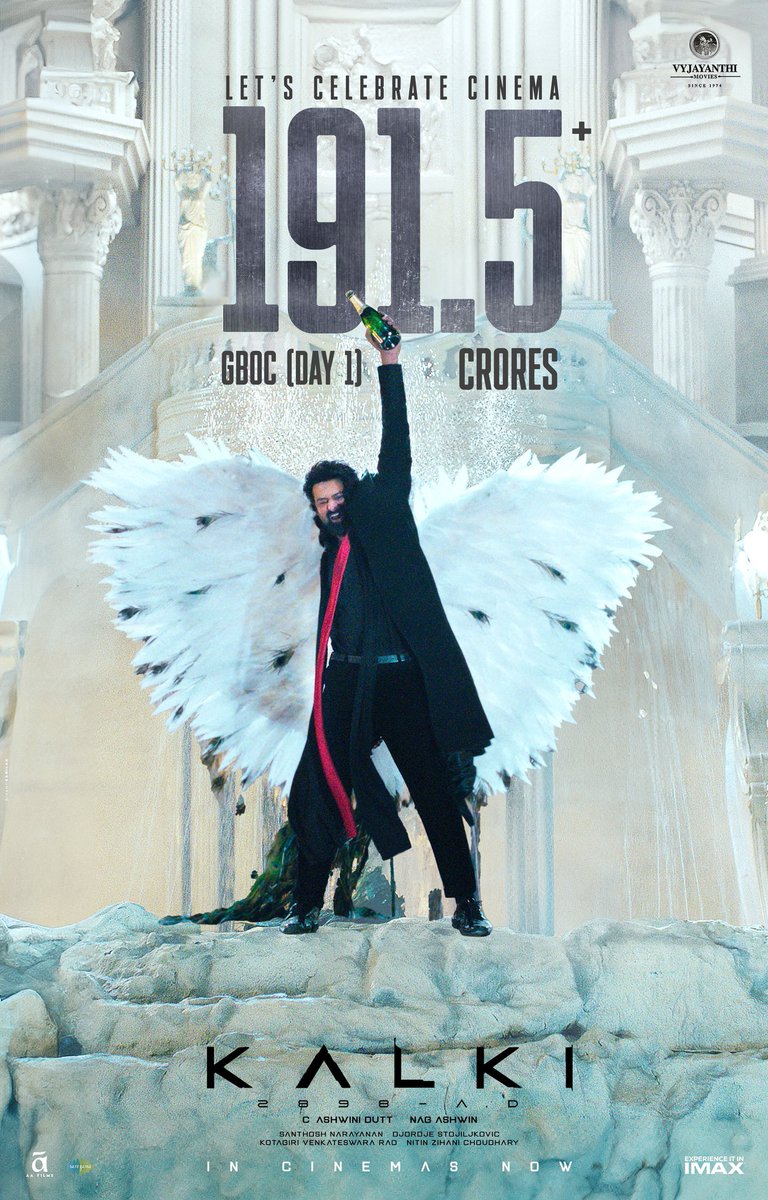 #Kalki2898AD collects 191.5  CR worldwide gross on Day 1. #Prabhas