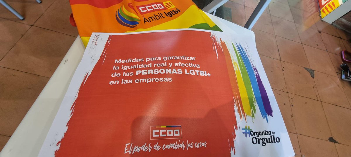 Avui <a href="/ccoovormaros/">CCOO VORMAROS | ☎️933 100 000 💻consulta.ccoo.cat</a> participem de l’acte que organitza l’àmbit LGTBI+ de <a href="/ccoocatalunya/">CCOO de Catalunya</a>, que sota el lema “L’organització, amb orgull, combat l’extrema dreta”, celebra el dia de l’orgull (#28juny) conscienciant sobre la importància de la igualtat efectiva LGTBI+ dins les empreses.