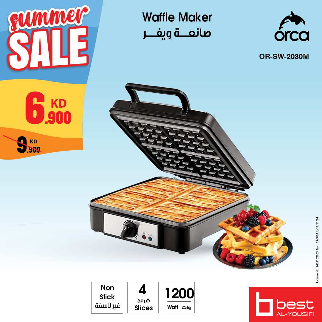 BestAlYousifi's tweet image. لا تفوت العروض الرائعة  على أجهزة المطبخ الصغيرة من أوركا! اغتنم هذه الفرص المذهلة قبل انتهائها!

العروض متاحة من خلال الأونلاين والمعارض.

Offers are available through online and showrooms⁠.

Order now: bit.ly/3VKJ3LJ

#Bestalyousifi #Orca #wafflemaker #griller