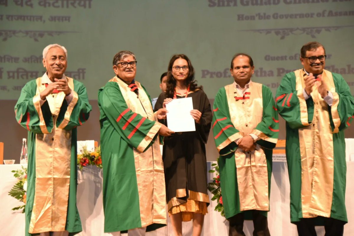 Gulab_kataria's tweet photo. Delighted to have attended the 6th Convocation of IIIT-G today. My heartfelt congratulations to each graduate on achieving this significant academic milestone. I am confident that the hard work they have dedicated over the years will not only serve them well in their professional endeavors but also enrich every aspect of our society.