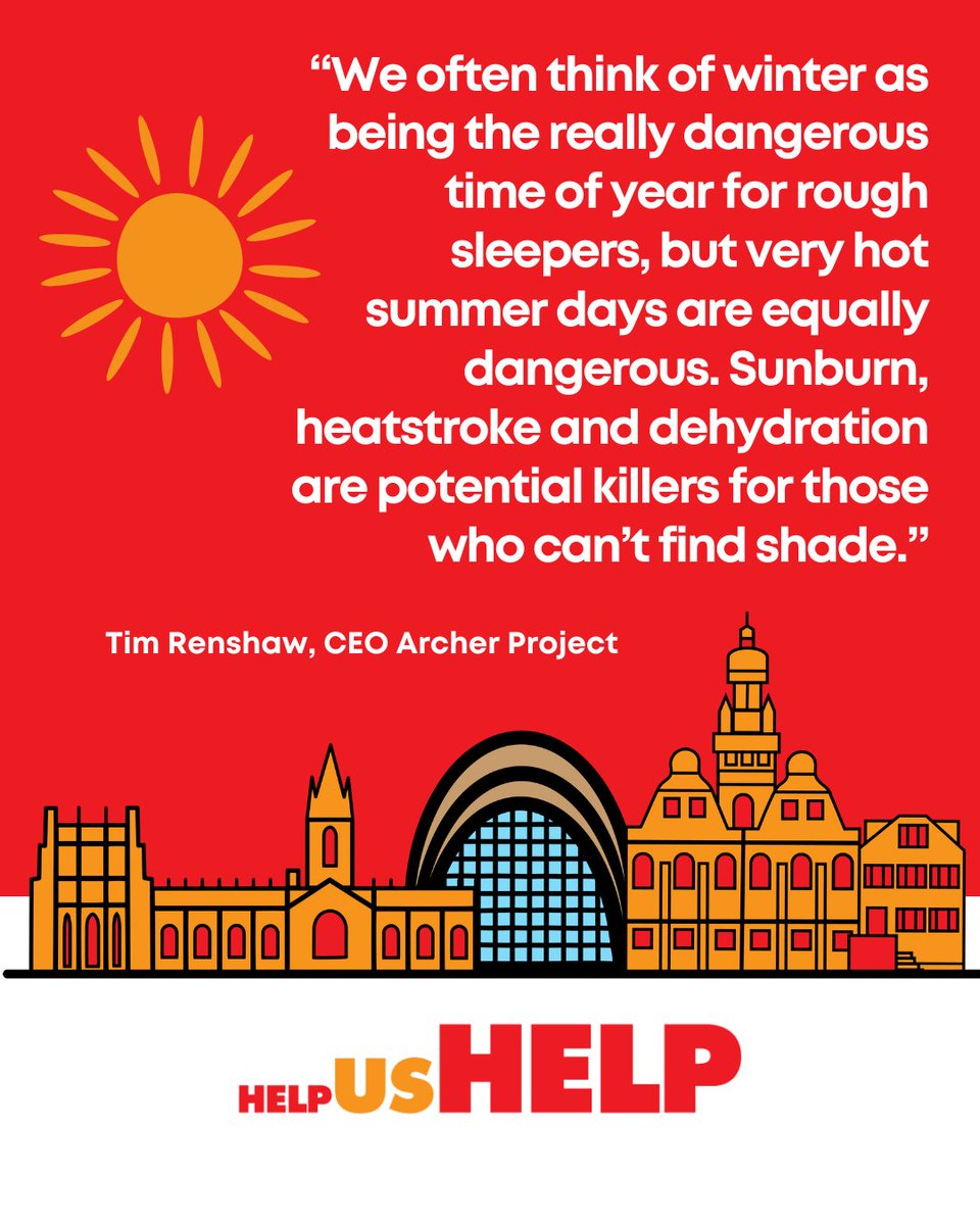 The recent hot weather saw #SWEP activated in Sheffield, and additional support being provided to people on the streets.

Read more about the partnership approach taken locally on our blog: helpushelpsheffield.uk/blog/supportin…

#HelpUsHelp #Sheffield