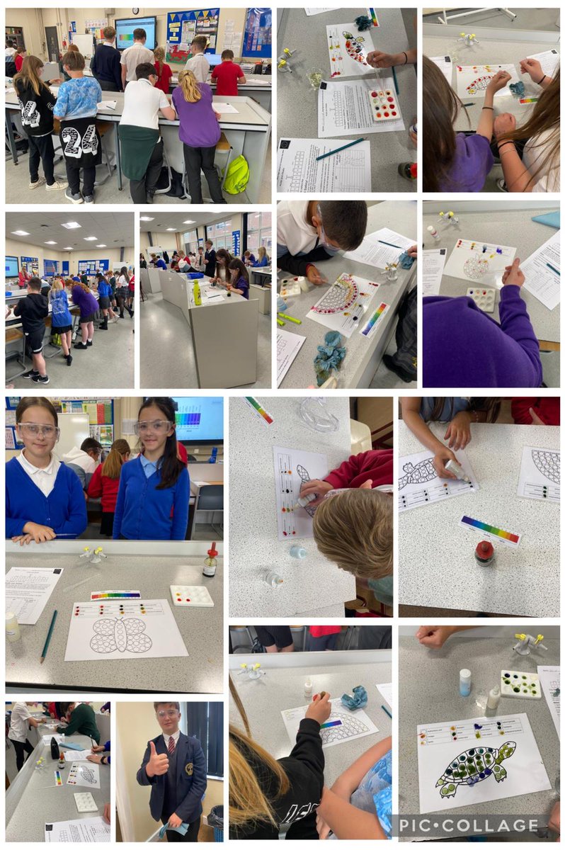 Year 6 Induction Day - Experimenting with acids and alkalis #Year6 👩‍🔬👨‍🔬