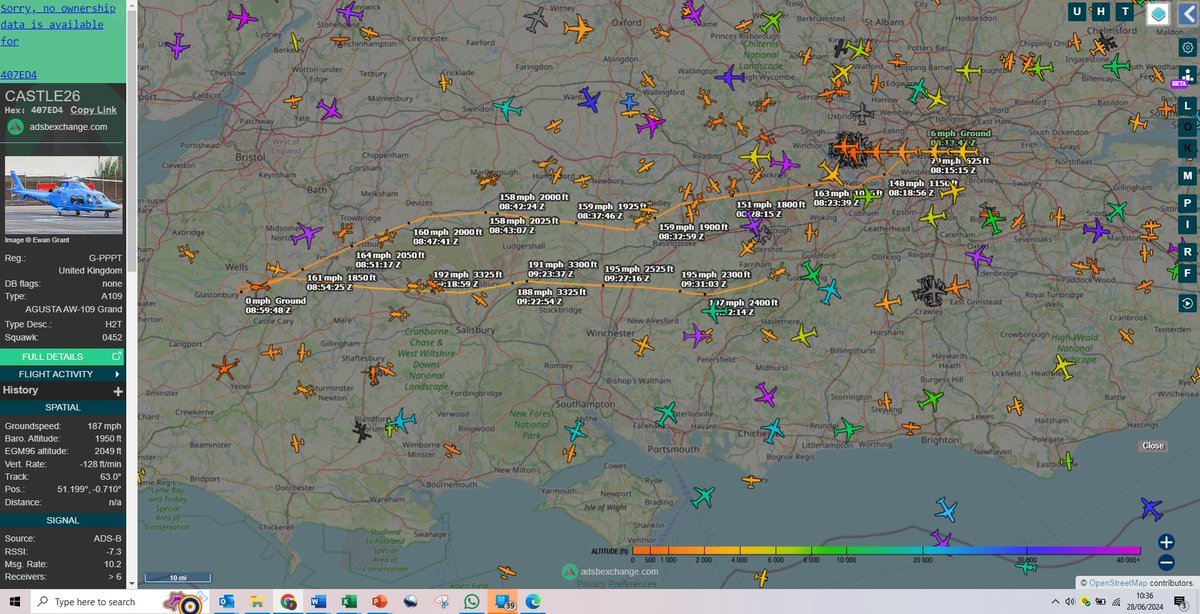 If #glastonbury2024  is trying to be green, why were there 85 helicopter flights yesterday. They have started again today. Apart from emissions/pollution, they are flying over national parks far too low, in breach of aviation guidelines, creating 80+ dB of noise. #castleair