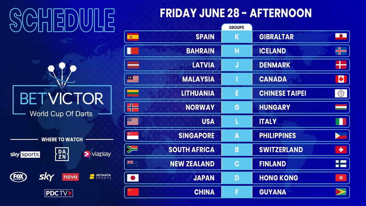 dartingp's tweet photo. ๐ฌ๐ฎ Team Gib kick off their World Cup campaign against Spain in half an hour's time, best of luck to Justin and Craig, go smash it lads! ๐ช
#TeamGib | #TeamDP https://t.co/aSbPFkMWq9