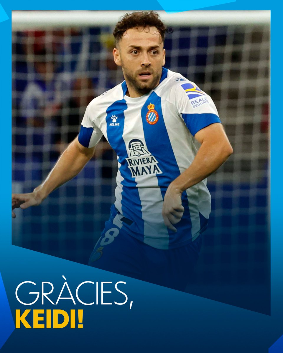 RCDEspanyol's tweet image. ✍️ OFICIAL | Keidi Bare finalitza la seva etapa a l’#RCDE

Ha participat en 119 partits amb l’Espanyol. Lluitador incansable, ha estat un exemple de sacrifici i compromís durant la seva etapa com a blanc-i-blau.

Gràcies, Keidi!